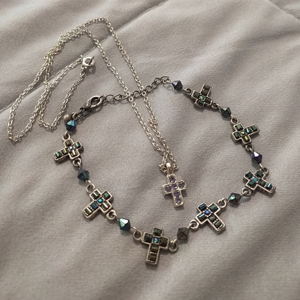 Cross Necklace & Bracelet Bundle✝️✝️